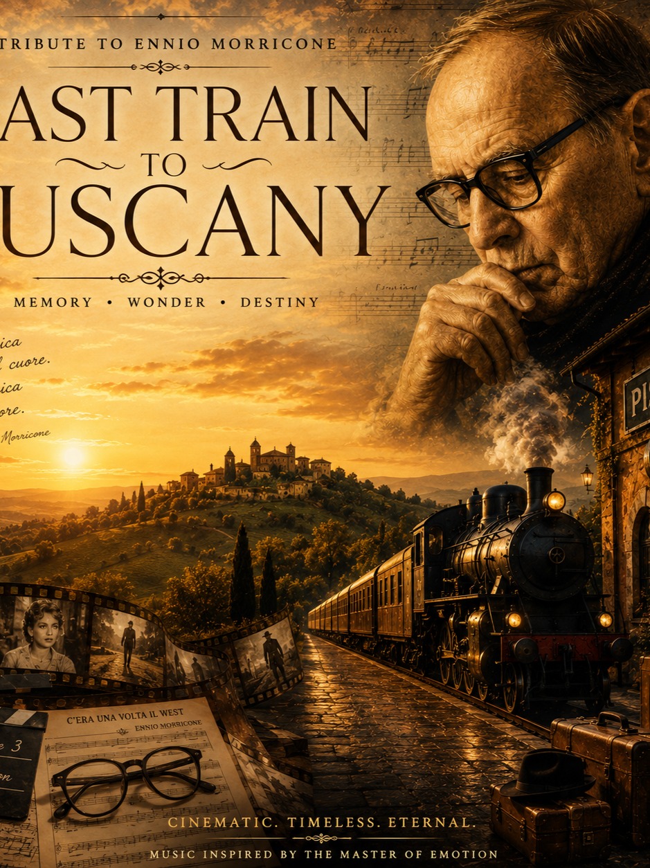 Last Train to Tuscany — a steam train in the golden Tuscan countryside